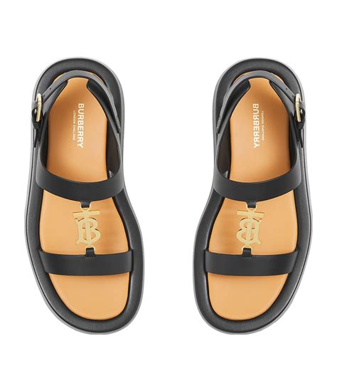 burberry kinder sandalen|Leather Sandals in Black .